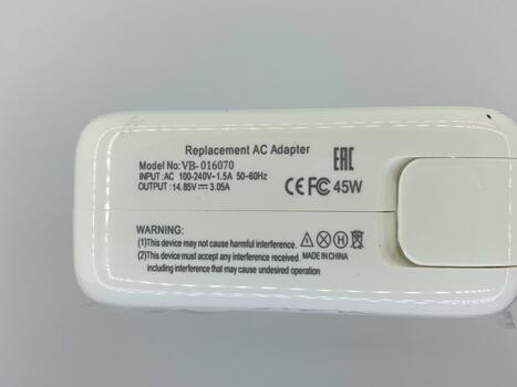 Блок питания для ноутбука Apple MacBook Air 11&quot; (2012 и позднее), Apple MacBook Air 13&quot; (2012 и позднее) 45W 14.85V 3.05A MagSafe 2 A1436 OEM - фото 3