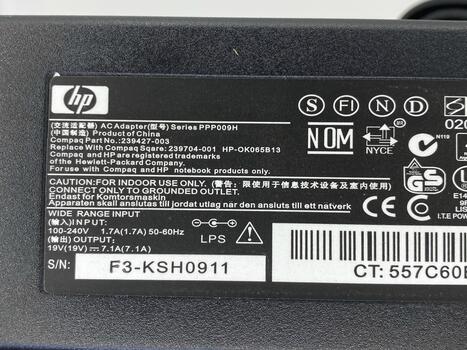 Блок питания для ноутбука HP 135W 19V 7.1A 6x12mm Oval type PA-1131-08HR Orig - фото 3