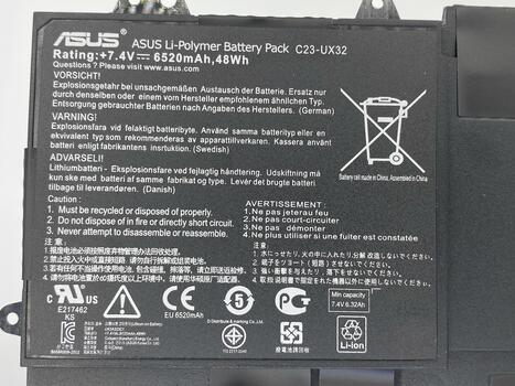 Усиленная аккумуляторная батарея для ноутбука Asus C23-UX32 UX32A 7.4V Black 6520mAh Orig - фото 3