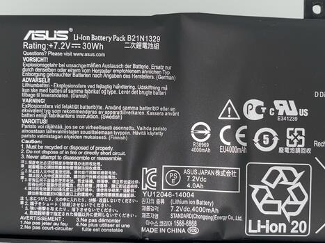 Аккумуляторная батарея для ноутбука Asus B21N1329 7.2V Black 4000mAh Orig - фото 3