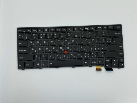 Клавиатура для ноутбука Lenovo Thinkpad T460S с подсветкой (Light), с указателем (Point Stick), короткий шлейф (Short Trail), Black, (No Frame), RU - фото 2