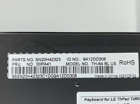 Клавиатура для ноутбука Lenovo Thinkpad T460S с подсветкой (Light), с указателем (Point Stick), короткий шлейф (Short Trail), Black, (No Frame), RU - фото 3