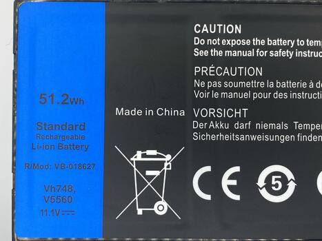 Аккумуляторная батарея для ноутбука Dell VH748 Vostro 5470 11.4V Black 4240mAh Orig - фото 3
