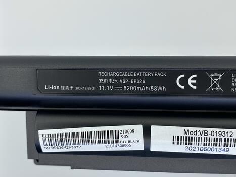 Аккумуляторная батарея для ноутбука Sony VAIO VGP-BPS26 SVE14 11.1V Black 5200mAh OEM - фото 3