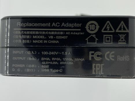 Блок питания для ноутбука Asus 65W 20V 3.25A Type-C ADL-65A1 OEM - фото 3