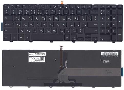 Клавиатура для ноутбука Dell Inspiron (15-5000, 15-3000, 5547, 5521) с подсветкой (Light), Black, (Black Frame), RU Клавиатура для ноутбука Dell Inspiron (15-5000, 15-3000, 5547, 5521) с подсветкой (Light), Black, (Black Frame), RU