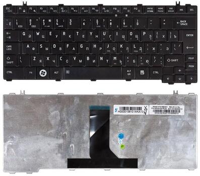Клавиатура для ноутбука Toshiba Satellite (U500, U505, U400, U405, A600, T130, T135, Portege M800, M900) Black, Glossy, RU (вертикальный энтер)