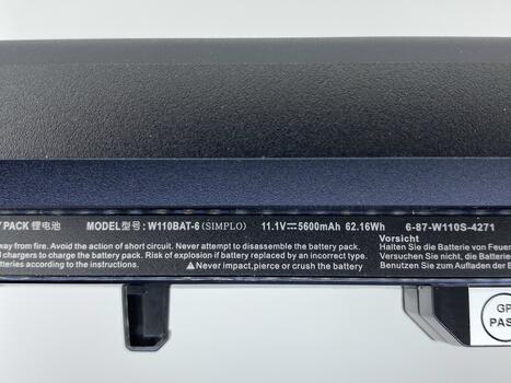 Аккумуляторная батарея для ноутбука DNS W110BAT-6 Clevo W110 11.1V Black 5600mAh Orig - фото 3