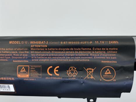 Аккумуляторная батарея для ноутбука DNS W940BAT-3 Clevo W940 11.1V Black 2150mAh Orig - фото 3