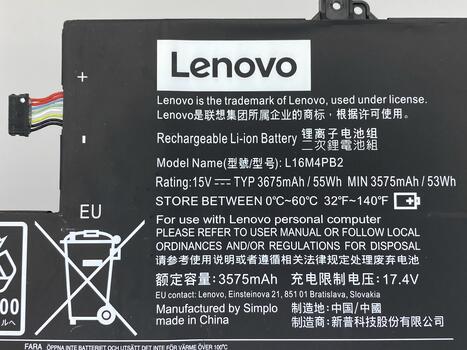 Аккумуляторная батарея для ноутбука Lenovo L16M4PB2 Ideapad 720S-14 15.5V Black 3675mAh Orig - фото 3