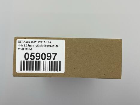 Блок питания для ноутбука Asus 45W 19V 2.37A 4.0x1.35mm AS4519040135QC Wall OEM - фото 5