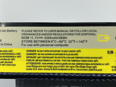 Аккумуляторная батарея для ноутбука Lenovo L11M6Y01 Ideapad G480 G485 G580 G585 G400 G500 G700 Y480 Y480P Y485N Y485P Y580 Y580N Y580P Z480 Z485 Z580 Z585 11.1V Black 5200mAh OEM - фото 3