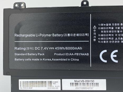 Аккумуляторная батарея для ноутбука Samsung AA-PBYN4AB 530U3B 7.4V Black 6000mAh OEM - фото 3