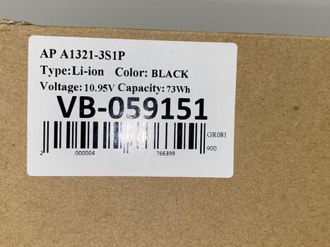 Аккумуляторная батарея для ноутбука Apple A1321 MacBook Pro 15&quot; (2009) 10.95V Black 6600mAh OEM - фото 5