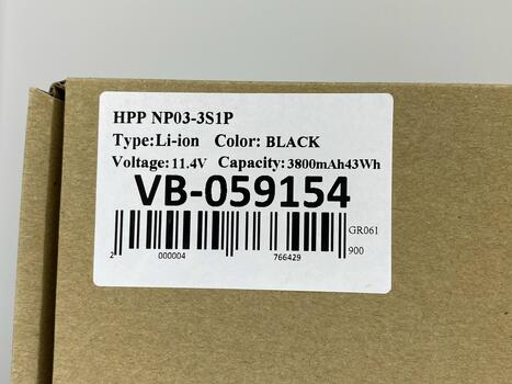 Аккумуляторная батарея для ноутбука HP NP03XL Pavilion 13 x360 11.4V Black 3800mAh OEM - фото 5