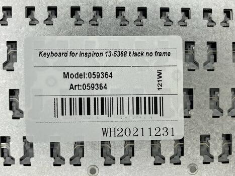 Клавиатура для ноутбука Dell Inspiron (13-5368) Black, (No Frame), RU - фото 5