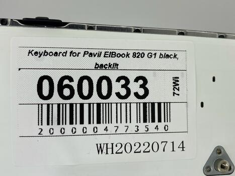 Клавиатура для ноутбука HP EliteBook 820 G1 с подсветкой (Light), с указателем (Point Stick) Black, RU - фото 5