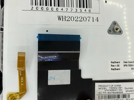 Клавиатура для ноутбука HP EliteBook 820 G1 с подсветкой (Light), с указателем (Point Stick) Black, RU - фото 4