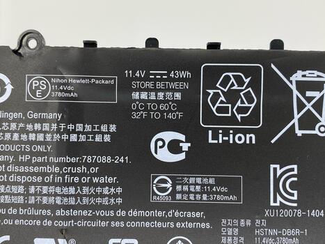 Аккумуляторная батарея для ноутбука HP PS03XL Stream x360 11.4V Black 3700mAh Orig - фото 3