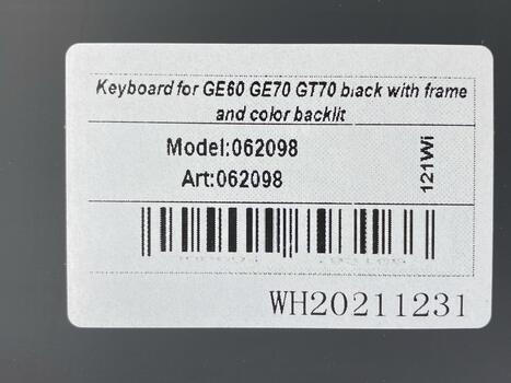 Клавиатура для ноутбука MSI (GE60, GE70, GT70) с подсветкой 7 цветов (Light) Black, (Black Frame) RU - фото 5