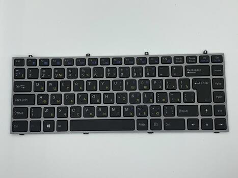 Клавиатура для ноутбука Clevo (W230) Black, (Silver Frame) RU - фото 2