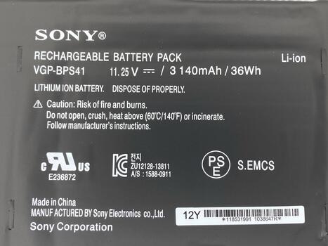 Аккумуляторная батарея для ноутбука Sony VAIO VGP-BPS41 SVF13N 11.25V Black 3140mAh Orig - фото 3