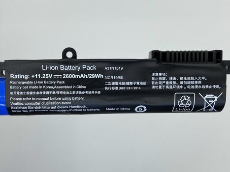 Аккумуляторная батарея для ноутбука Asus A31N1519 X540 A540 F540 R540 11.25V Black 2600mAh OEM - фото 3