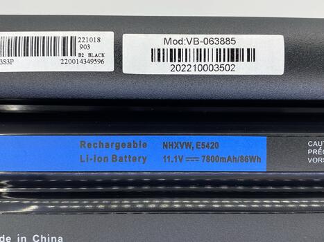 Усиленная аккумуляторная батарея для ноутбука Dell T54FJ (4NW9) Latitude E6420 11.1V Black 7800mAh OEM - фото 3