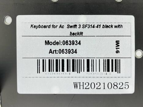 Клавиатура для ноутбука Acer Swift 3 SF314 с подсветкой (Light), Black, RU - фото 5
