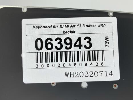 Клавиатура для ноутбука Xiaomi Mi Air (13.3) Silver с подсветкой (Light), (No Frame) RU - фото 5