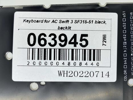 Клавиатура для ноутбука Acer Swift 3 SF315 Black, (No Frame), RU - фото 5