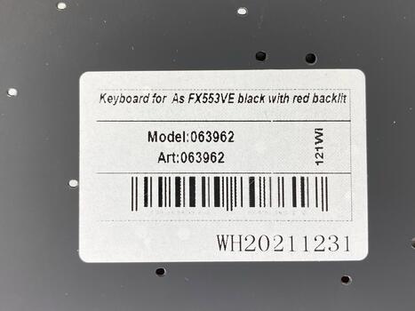 Клавиатура для ноутбука Asus (FX553VE) с подсветкой (Light), Black, RU - фото 5