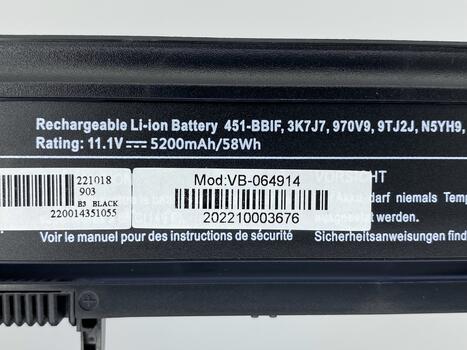 Аккумуляторная батарея для ноутбука Dell 970V9 Latitude E5440 11.1V Black 5200mAh OEM - фото 3