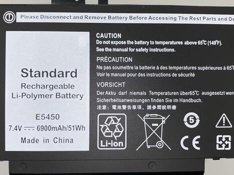 Аккумуляторная батарея для ноутбука Dell G5M10 Latitude E5450 7.4V Black 5800mAh OEM - фото 3