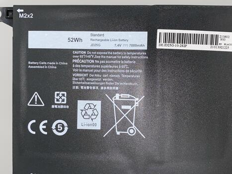 Аккумуляторная батарея для ноутбука Dell JD25G XPS 13-9343 Ultrabook 7.4V Black 7000mAh OEM - фото 3
