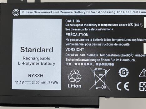 Аккумуляторная батарея для ноутбука Dell RYXXH Latitude E5250 11.1V Black 3400mAh OEM - фото 3