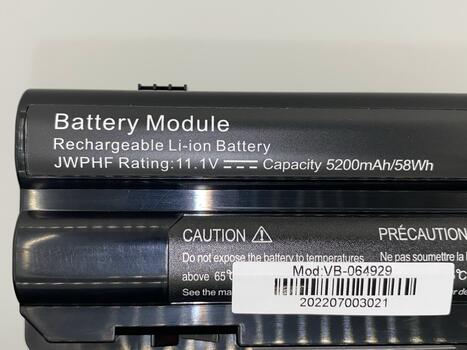 Аккумуляторная батарея для ноутбука Dell JWPHF XPS15 11.1V Black 5200mAh OEM - фото 3