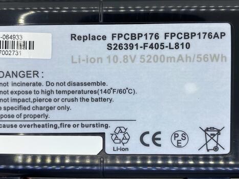 Аккумуляторная батарея для ноутбука Fujitsu-Siemens CP335276-01 LifeBook A1220 10.8V Black 5200mAh OEM - фото 3