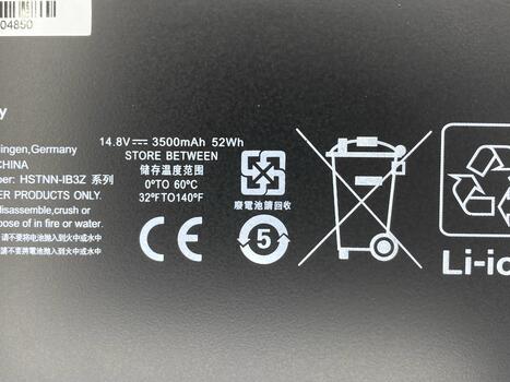 Аккумуляторная батарея для ноутбука HP BT04XL EliteBook Folio 9470m 14.8V Black 3500mAh OEM - фото 3