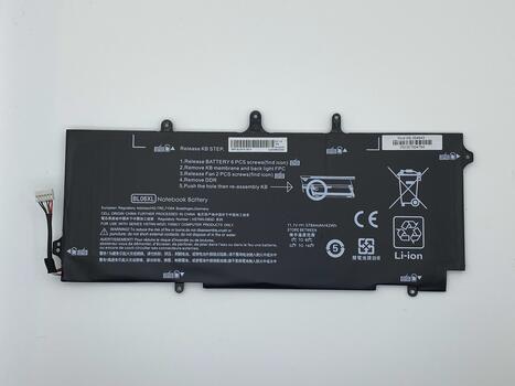 Аккумуляторная батарея для ноутбука HP BL06XL EliteBook Folio 1040 11.1V Black 3784mAh OEM