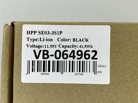 Аккумуляторная батарея для ноутбука HP SE03 Pavilion 14 11.55V Black 3600mAh OEM - фото 5
