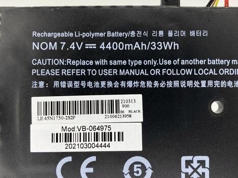 Аккумуляторная батарея для ноутбука Lenovo 45N1750 ThinkPad Yoga 11e 7.4V Black 5200mAh OEM - фото 3