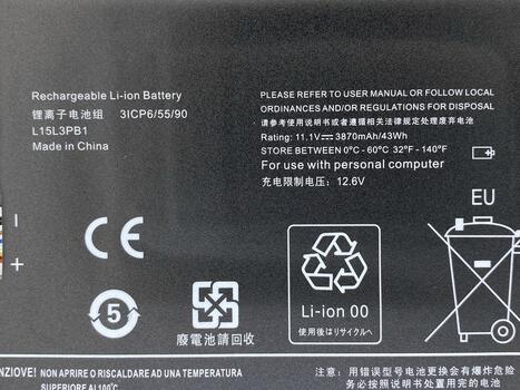 Аккумуляторная батарея для ноутбука Lenovo L15L3PB1 N22 Chromebook 11.1V Black 3870mAh OEM - фото 3