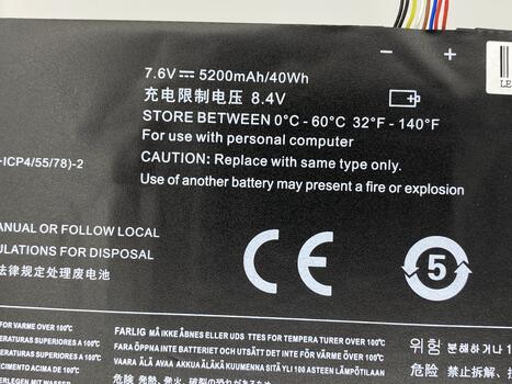 Аккумуляторная батарея для ноутбука Lenovo L15M4PC0 Ideapad 710S 7.6V Black 5200mAh OEM - фото 3