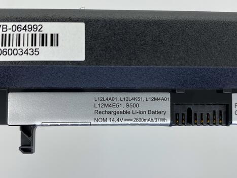 Аккумуляторная батарея для ноутбука Lenovo L12S4K51 IdeaPad S500 14.4V Black 2600mAh OEM - фото 3