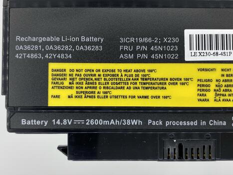 Аккумуляторная батарея для ноутбука Lenovo-IBM 0A36305 ThinkPad X230 14.8V Black 2600mAh OEM - фото 3