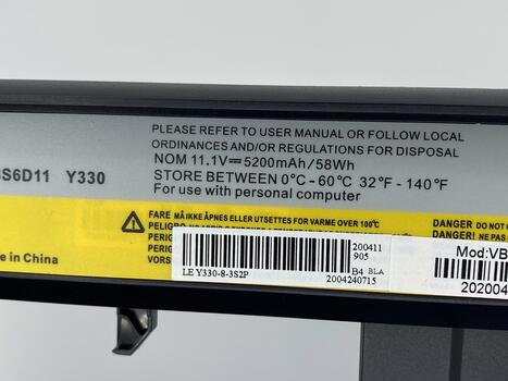 Аккумуляторная батарея для ноутбука Lenovo-IBM L08S6D11 IdeaPad Y330 11.1V Black 5200mAh OEM - фото 3