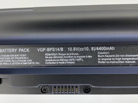 Аккумуляторная батарея для ноутбука Sony VAIO VGP-BPL14 VGN-TT11LN/B 10.8V Black 4400mAh OEM - фото 3