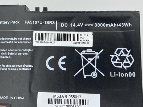 Аккумуляторная батарея для ноутбука Toshiba PA5107U-1BRS Satellite L55 14.4V Black 3000mAh OEM - фото 3