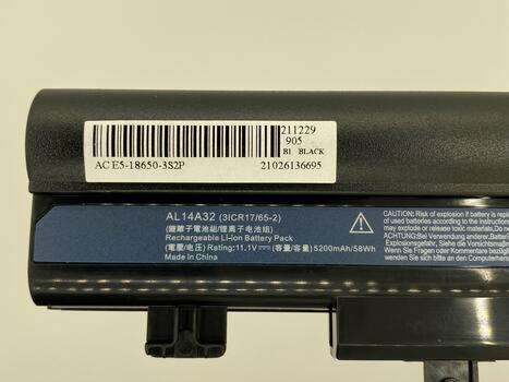 Аккумуляторная батарея для ноутбука Acer AL14A32 E5 Aspire E14 11.1V Black 5200mAh OEM - фото 3